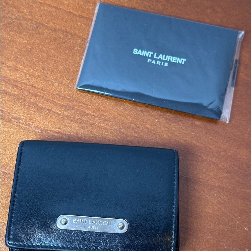 Saint Laurent Black Leather
Trifold Wallet